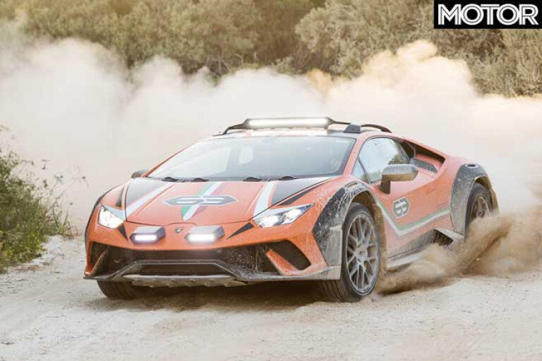 Lamborghini Huracan Sterrato Concept Dirt Track Driving Jpg