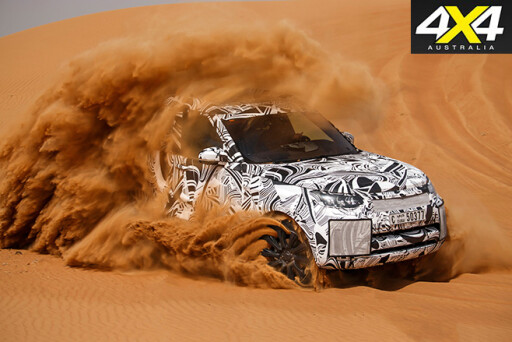 Fifth-gen Land Rover Discovery driving -desert