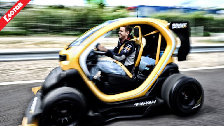 Sebastian Vettel, Renault Sport F1, Twizy Renault Sport F1, Renault Twizy, Motor magazine
