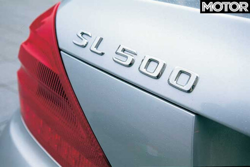 2001 Mercedes-Benz SL500 badge