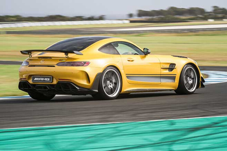 Mercedes-AMG GT R Pro driving at Phillip Island.