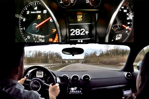 Audi TT RS at 282km/h