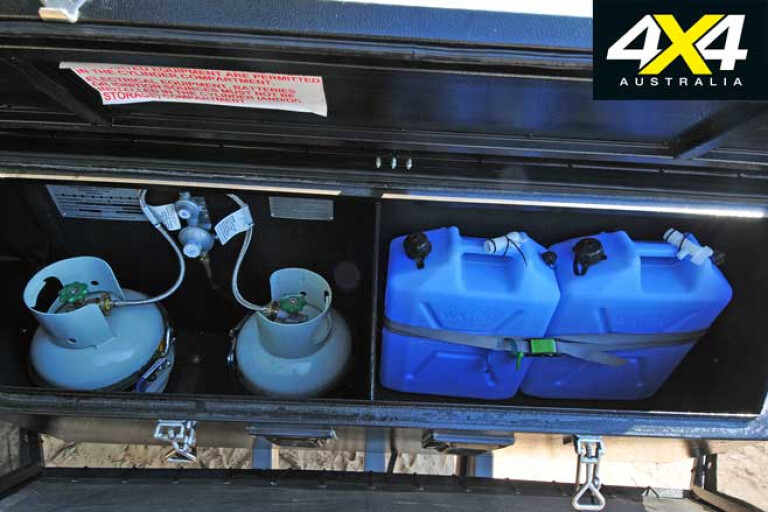 Bluewater Macquarie camper gas bottle storage