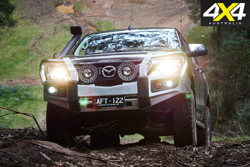 Mazda bt-50 front with lights