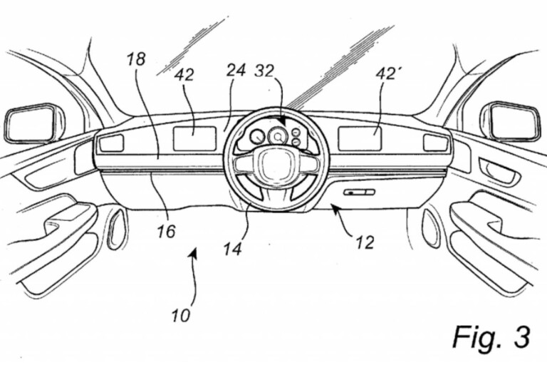 volvo sliding steering wheel patent
