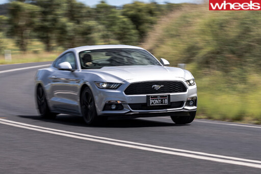 Ford -Mustang -Ecoboost -driving -front -side