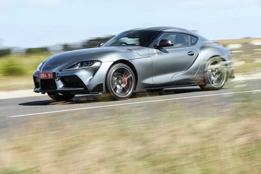The Supra is claimed to hit 100km/h in just 4.1sec