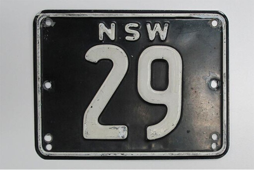 NSW historic plate number 29