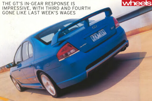 2003-Ford -BA-V8-driving -rear