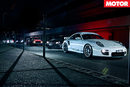 Porsche gt2 with others