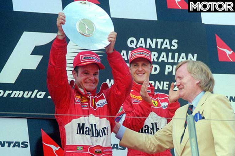 Rubens Barrichello Australian GP Podium Trophy Jpg