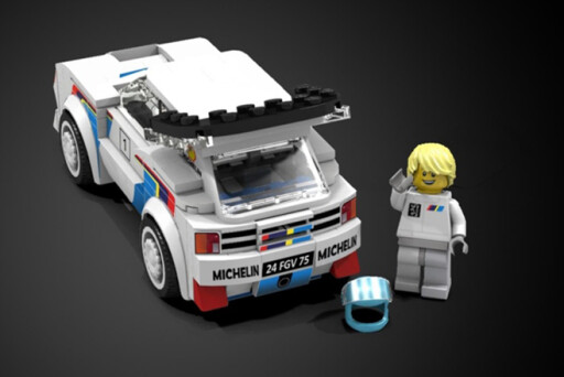 Lego-built Peugeot 205 T16 Evo 2 model