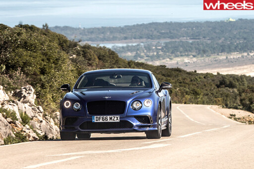 2017-Bentley -Continental -GT-Speed -driving -front