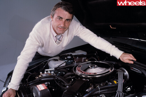 Peter -Brock -with -Holden -engine
