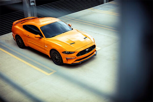 2018 Ford Mustang orange above