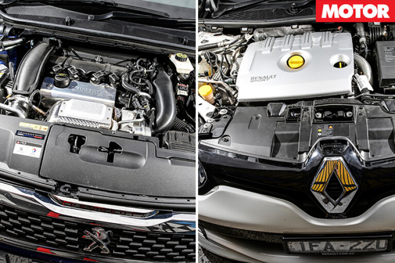 Megane -RS275-vs -Peugeot -308-GTI-270-engines