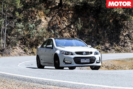 Holden commodore driving