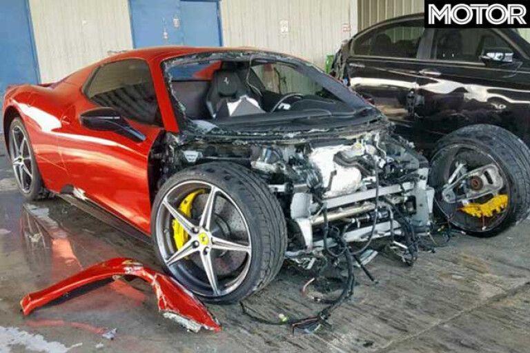 US Auction Salvage Supercars Ferrari 458 Jpg