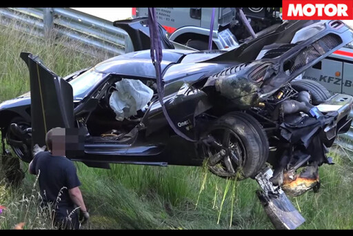 Koenigsegg One crashed at the Nurburgring