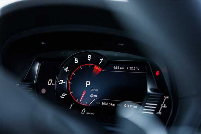 Toyota Supra digital instrument display