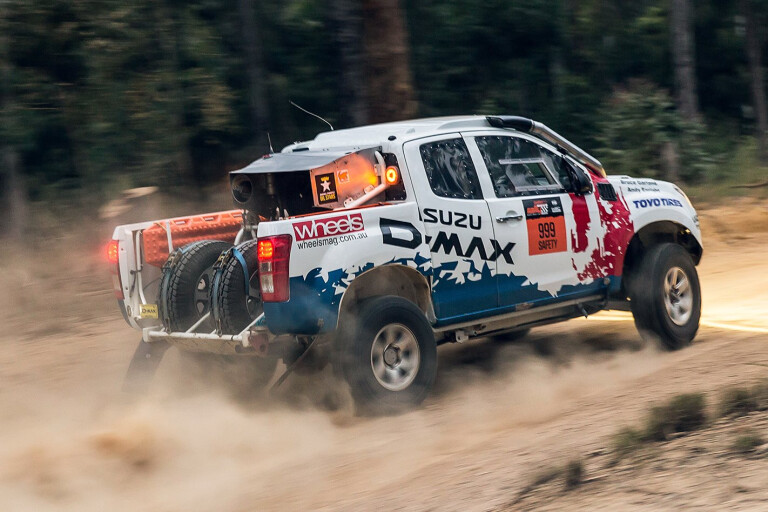 Bruce Garland tackles Rally Australia in an Isuzu D-Max Dakar ute