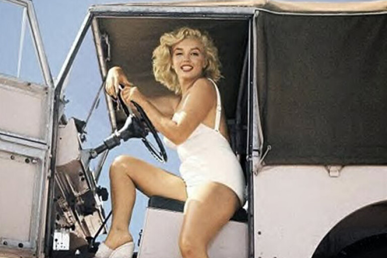 Marilyn Monroe in a Jeep