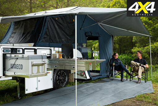Tent with kitchen