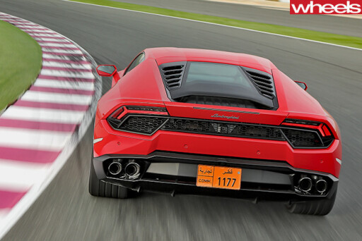 Lamborghini -Huracan -rear -red