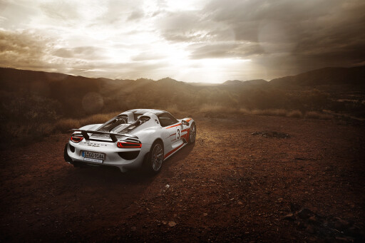 Porsche 918 in the outback