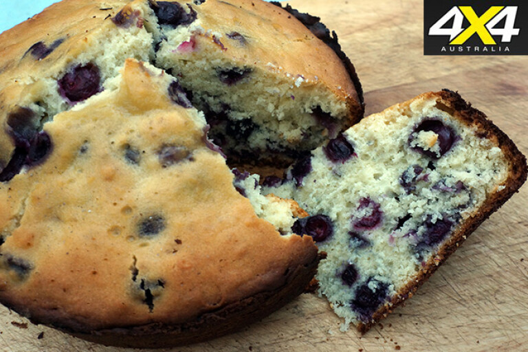 Giant Blueberry Camp Oven Muffin
