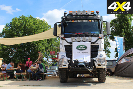Land rover truck and canopy