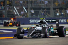 2016 Singapore Grand Prix Nico Rosberg leads Daniel Ricciardo