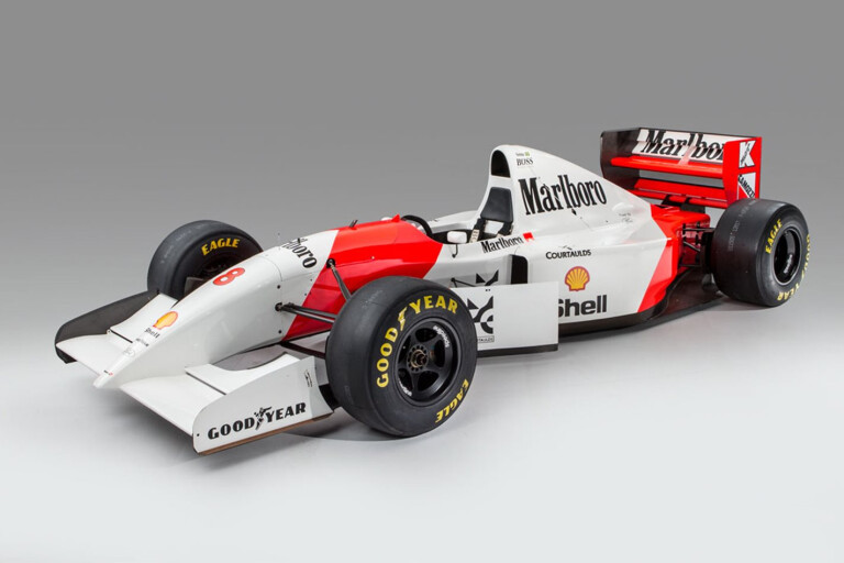 The 1993 Monaco Grand Prix winning McLaren MP4/8 was sold at 