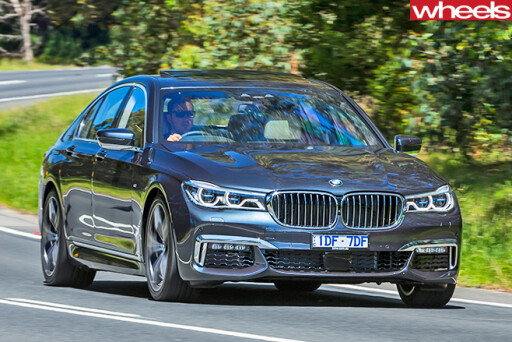 Bmw -7-Series -front --sidedriving -on -road