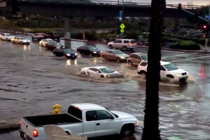 VIDEO: Lamborghini driven through flood