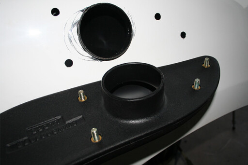 duct fitted into inner guard