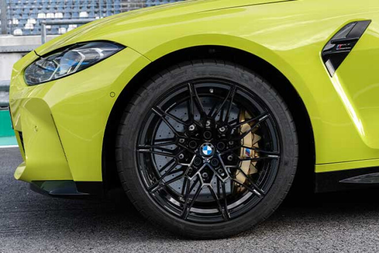 2021 BMW G82 M4 Competition with optional carbon-ceramic brakes.