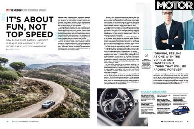Alpine Cars Boss Patrick Marinoff February Issue Jpg