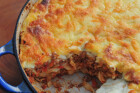 Spaghetti and beef mince pasta bake