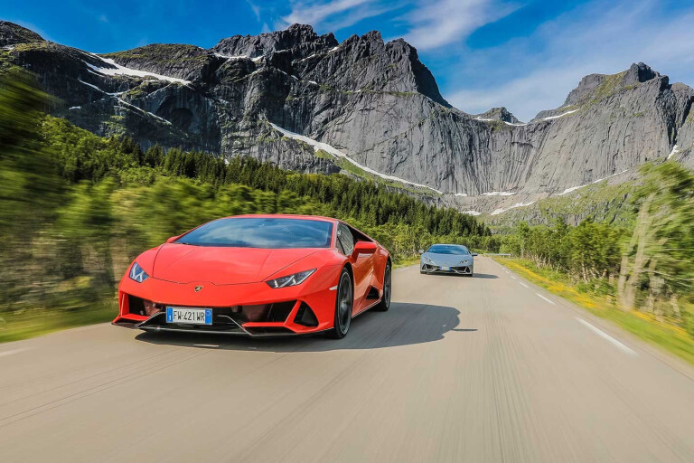 Gallery: Lamborghini Huracan Evos embark on scenic journey through Norway