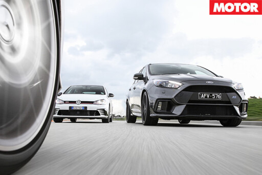 Ford Focus RS vs VW Golf GTI 40 Years