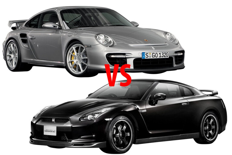 Porsche GT2 vs Nissan GTR Spec V