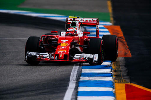 Ferrari driver Kimi Raikkonen at the German Grand Prix