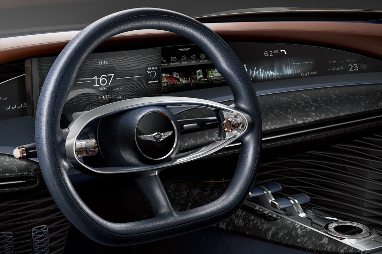 Genesis NY Concept Interior Dashboard Steering Wheel Jpg