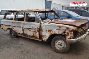 EH Holden wagon rusty