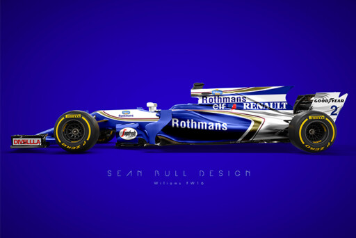 Williams renault livery on modern f1 car