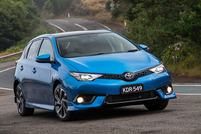 Toyota Corolla front blue