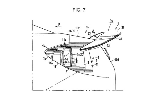 Mazda retractable wing patent
