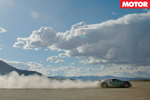 Veyron blasting along desert