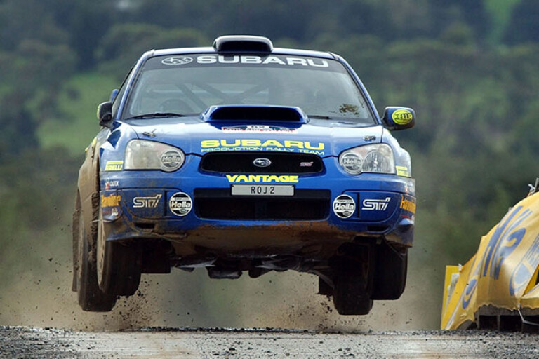 Subaru Impreza rally jump